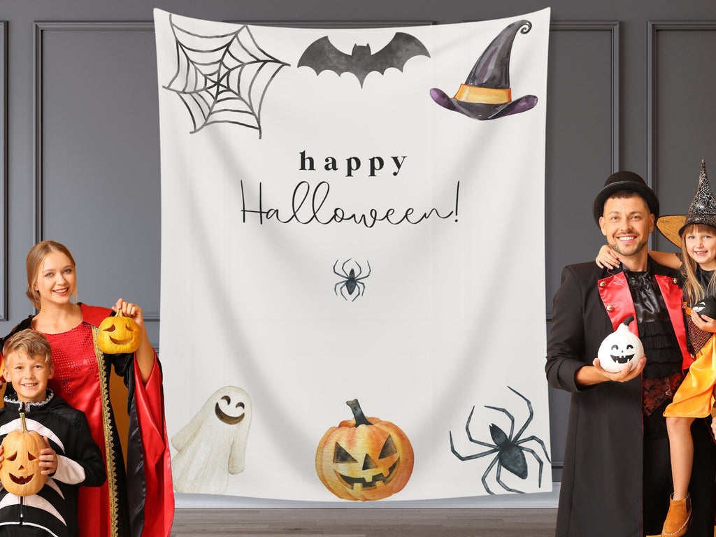 Simple Watercolor Custom Halloween Party Banner Backdrop