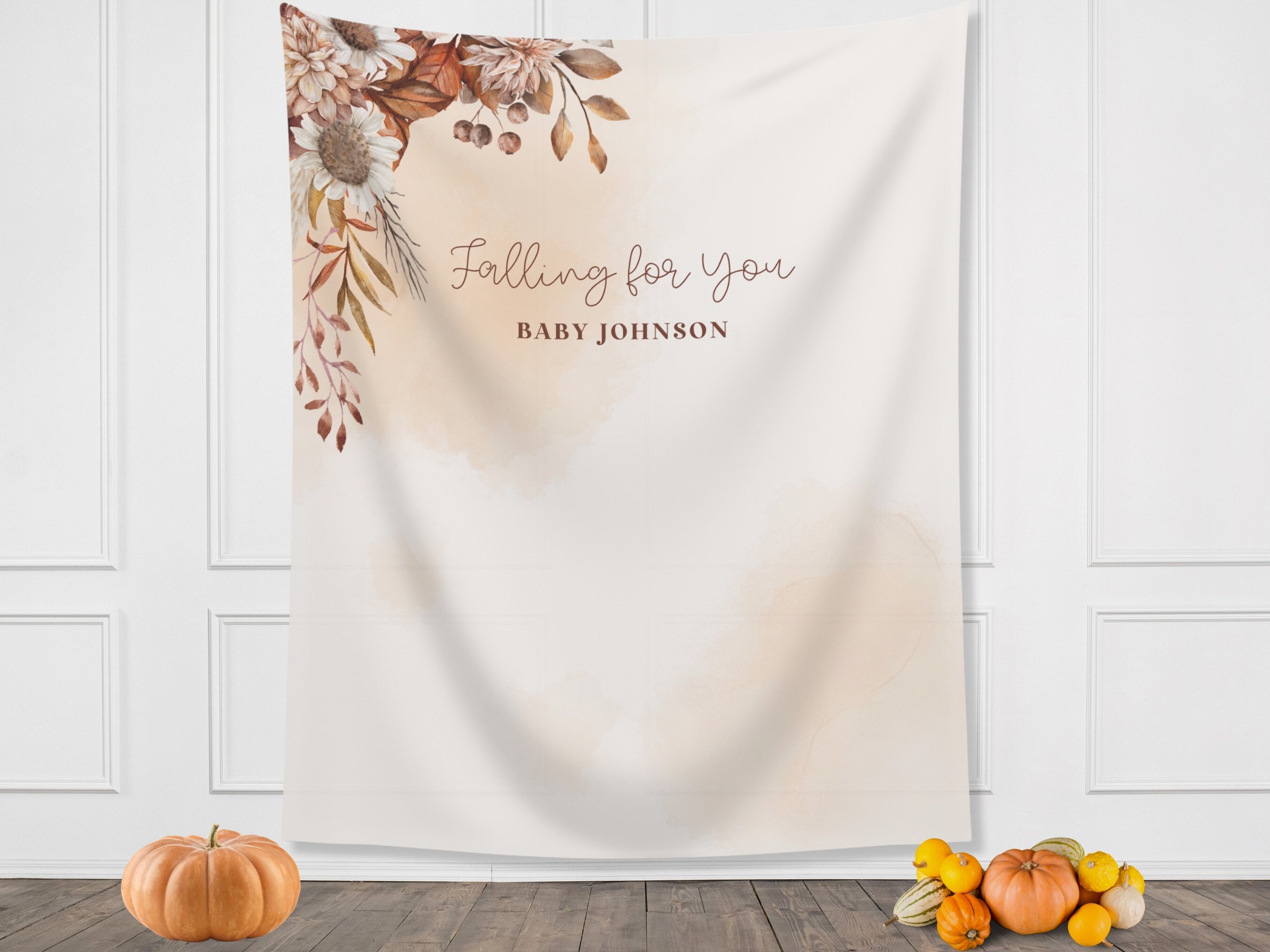 Watercolor Boho Falling in Love Banner