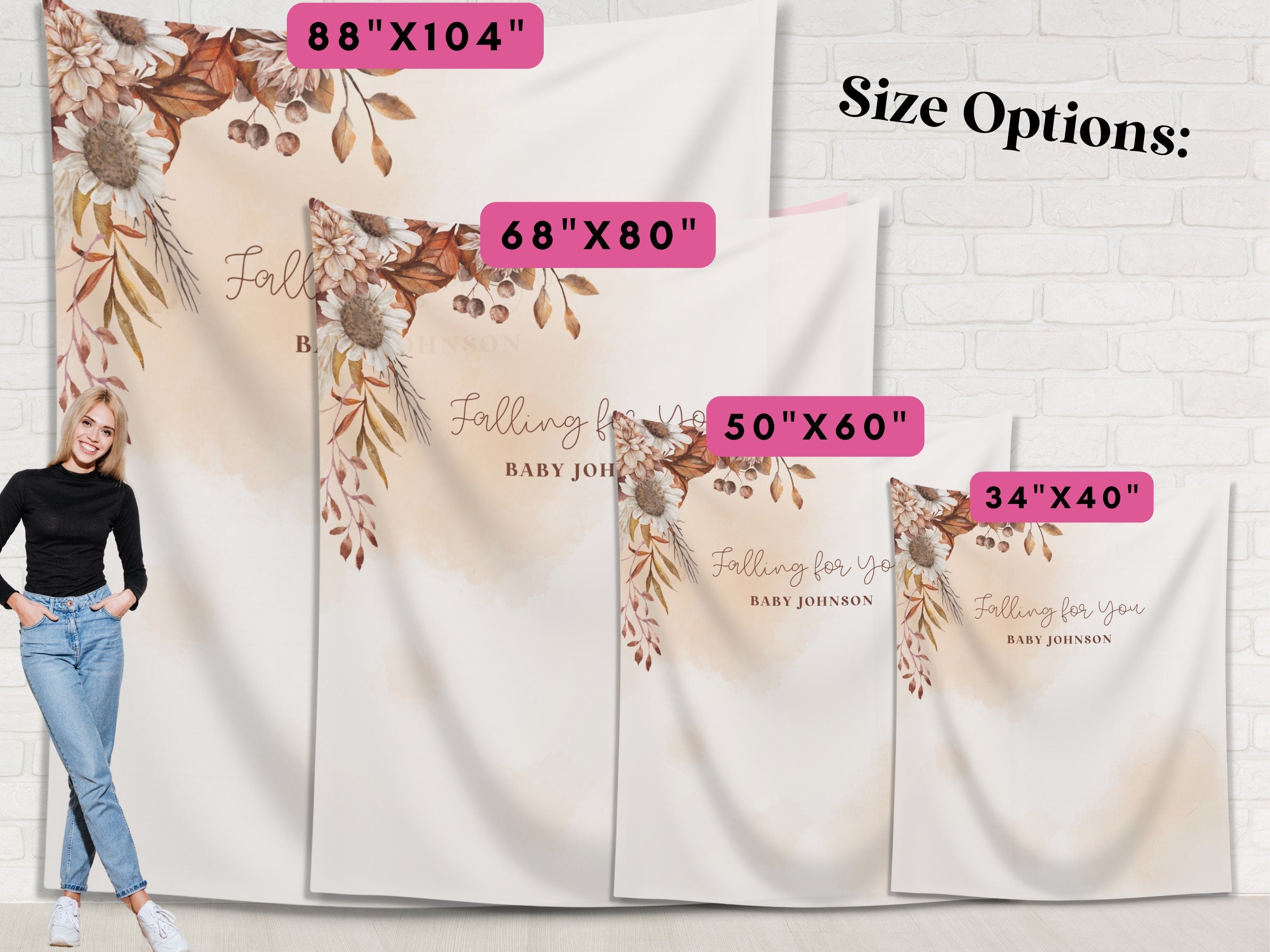 Watercolor Boho Falling in Love Banner