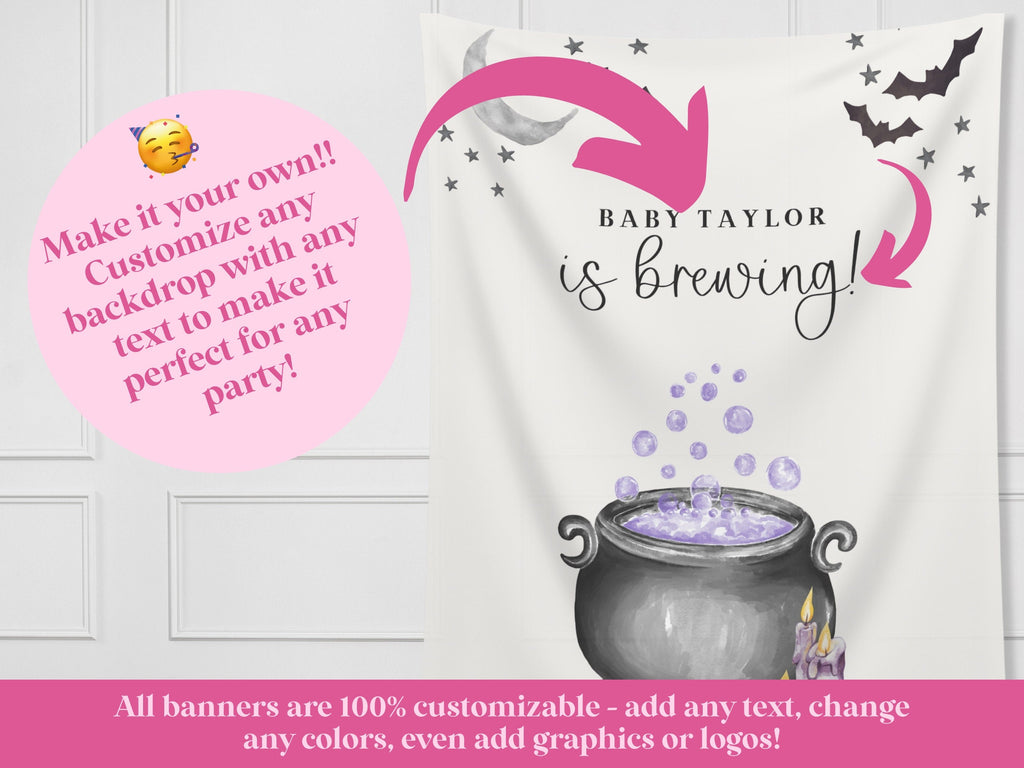 A Baby is Brewing Baby Shower Banner Backdrop