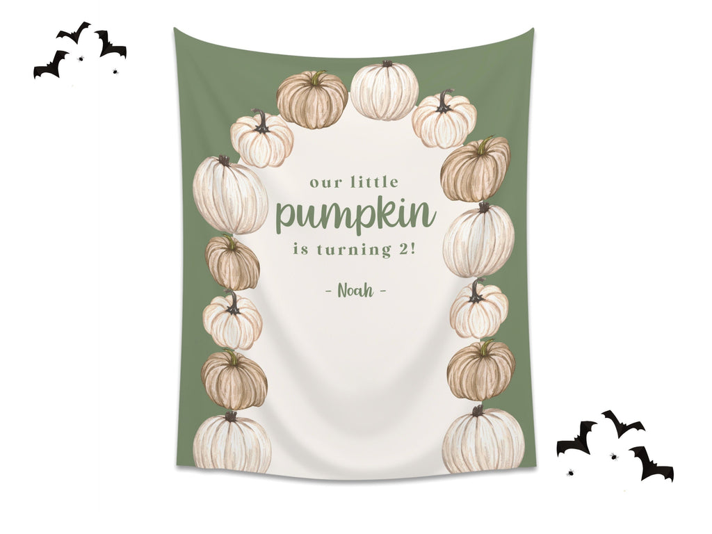 Pumpkin Arch Custom Banner Backdrop