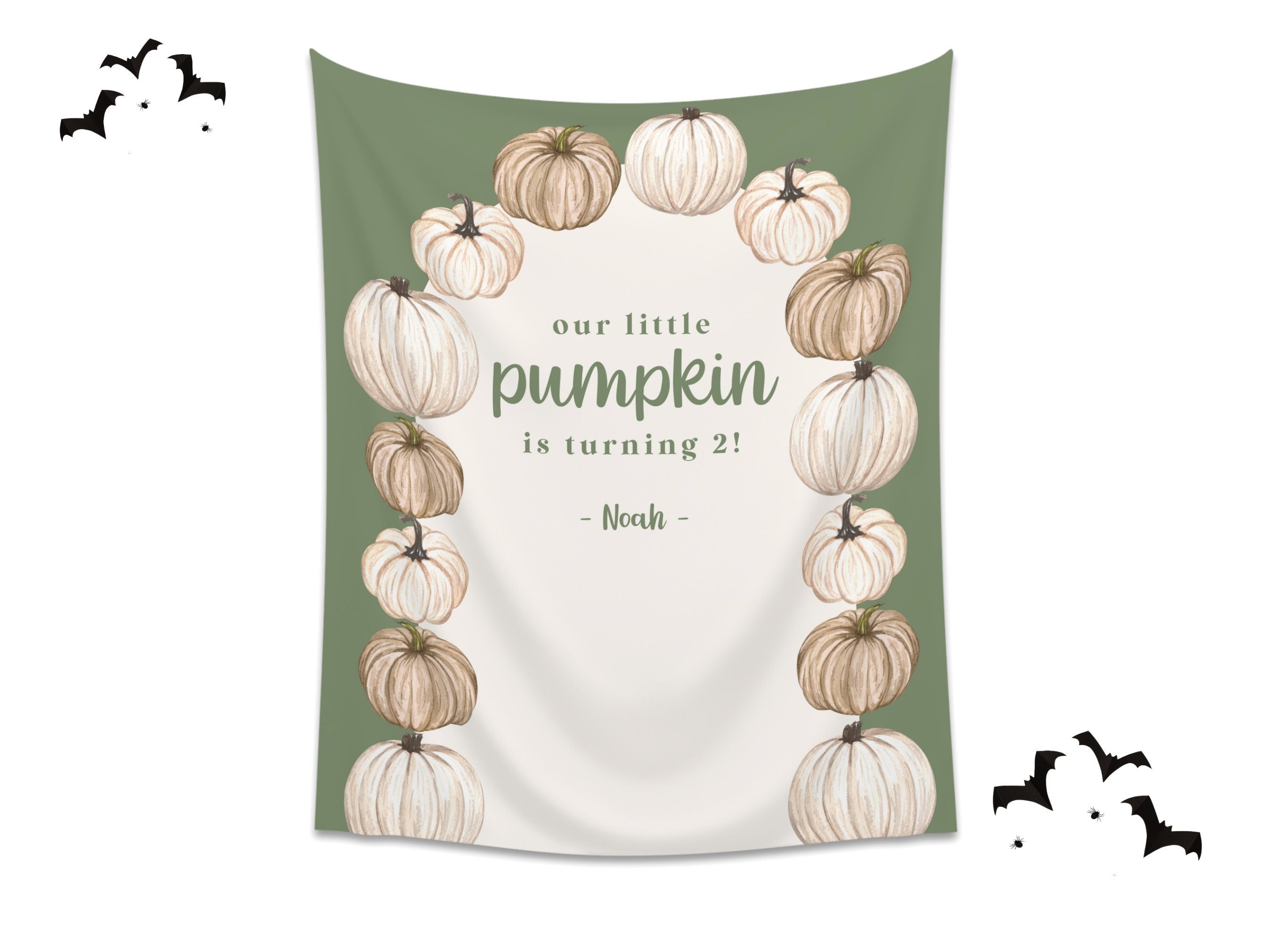 Pumpkin Arch Custom Banner Backdrop