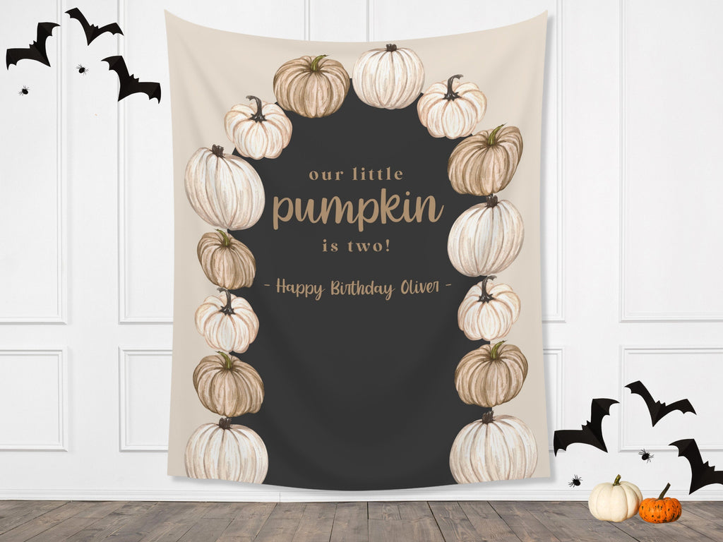 Pumpkin Arch Custom Banner Backdrop