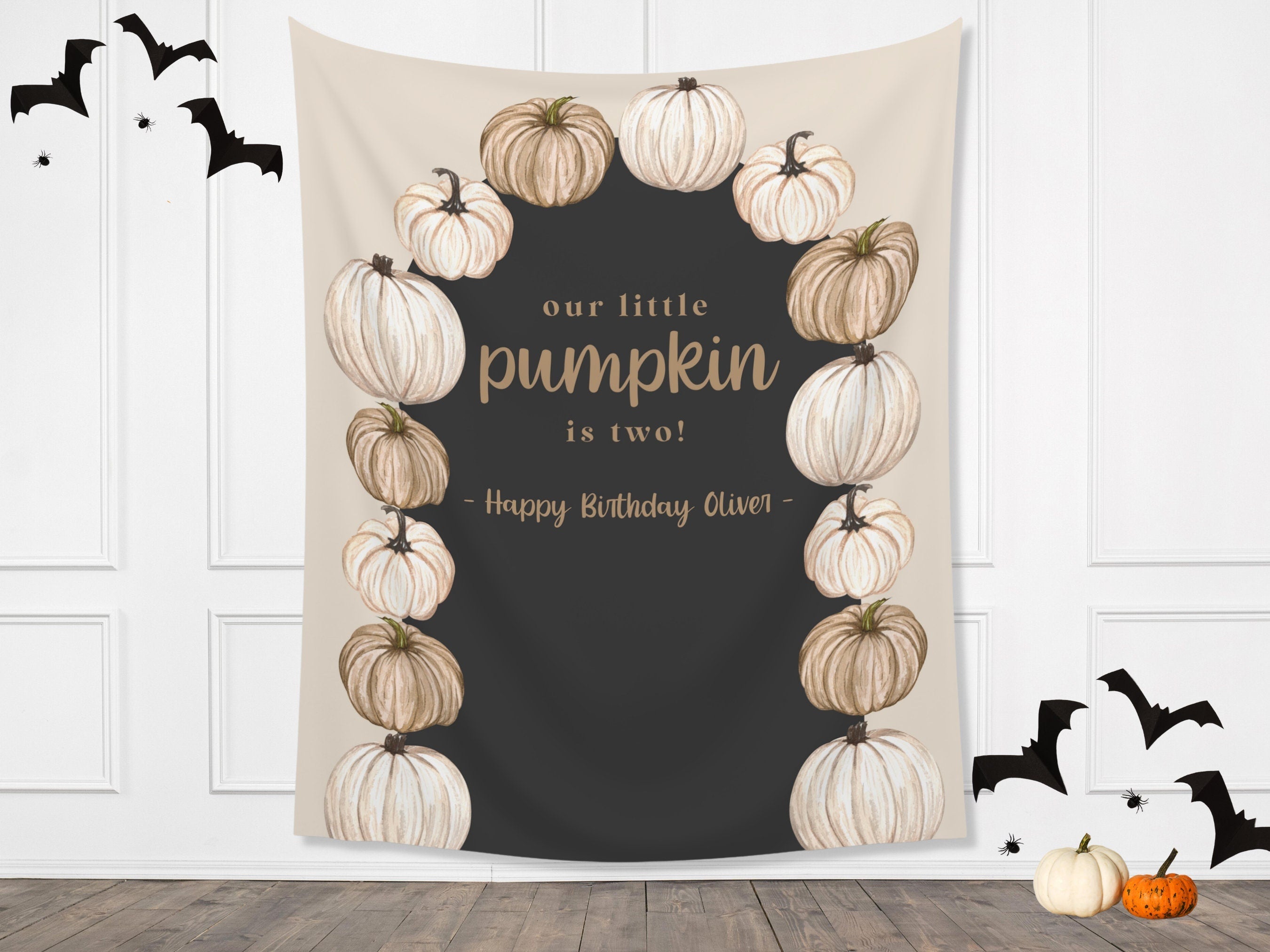 Pumpkin Arch Custom Banner Backdrop