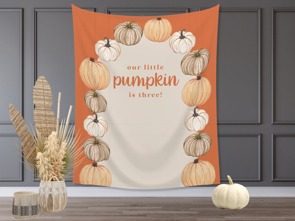 Pumpkin Arch Custom Banner Backdrop