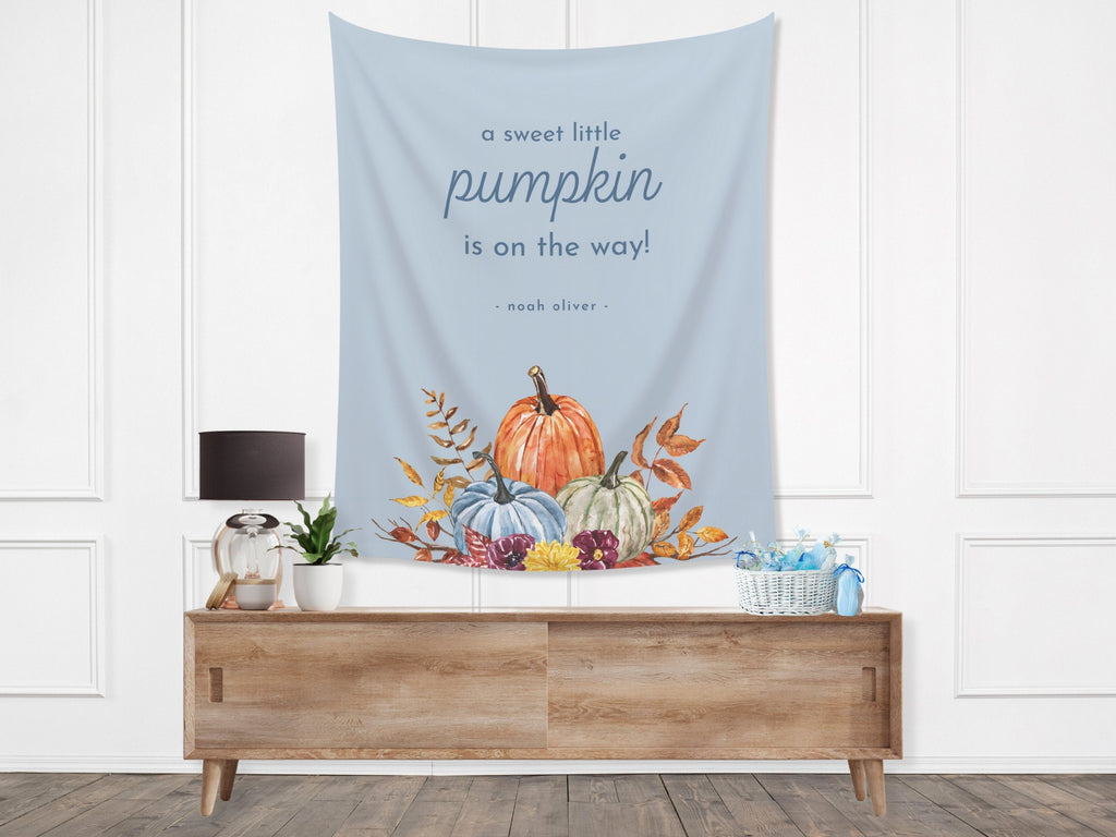 Colorful A Little Pumpkin Is On The Way Banner