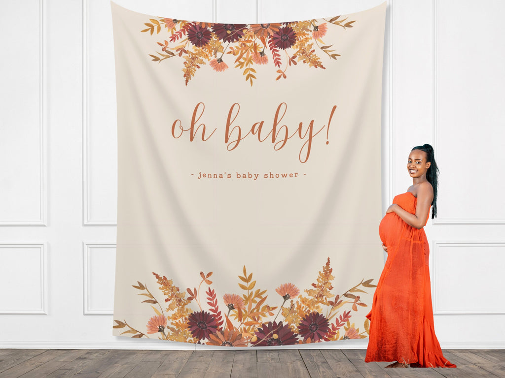 Oh Baby Fall Floral Banner