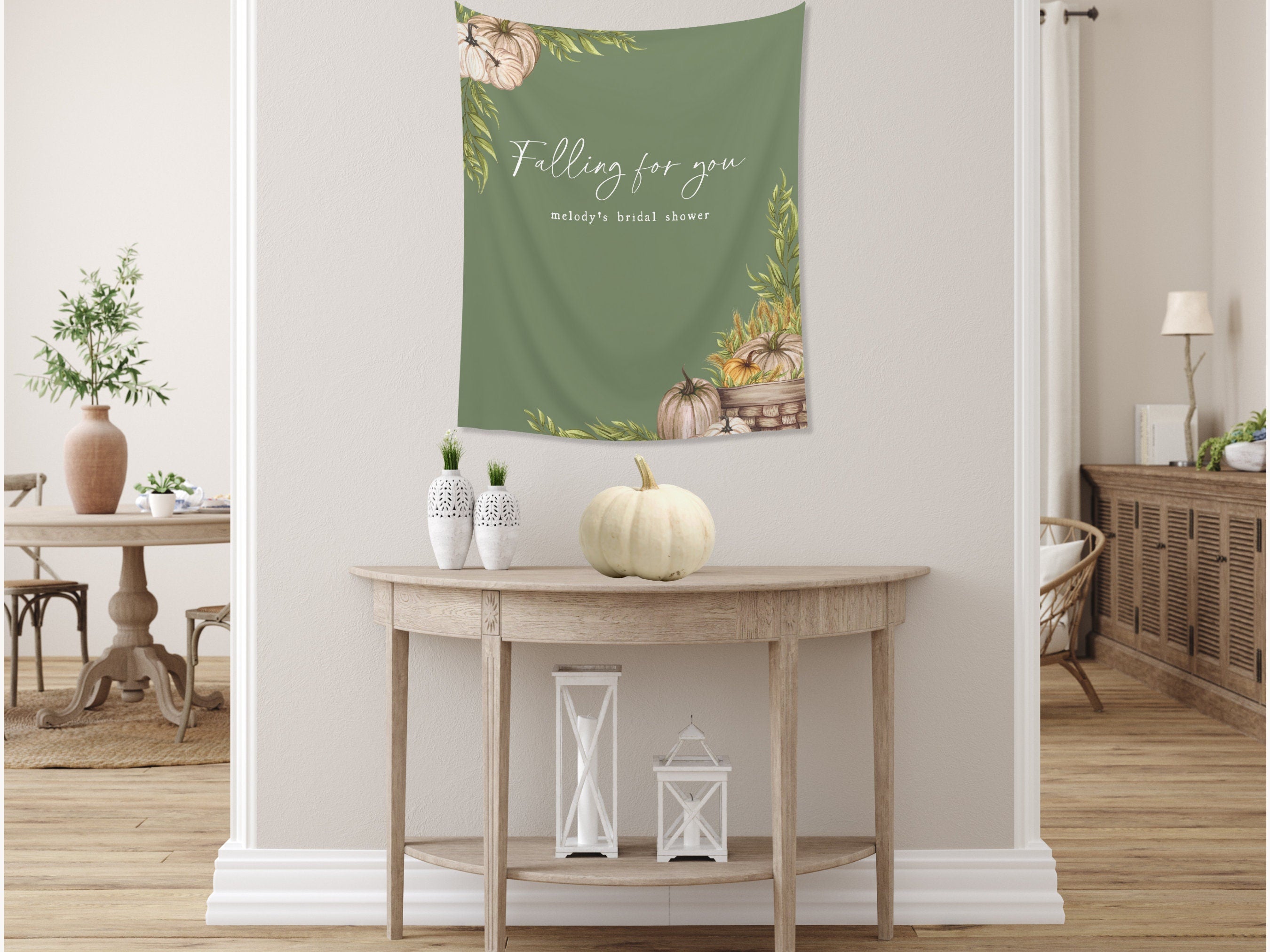 Falling for You Rustic Pumpkin Banner