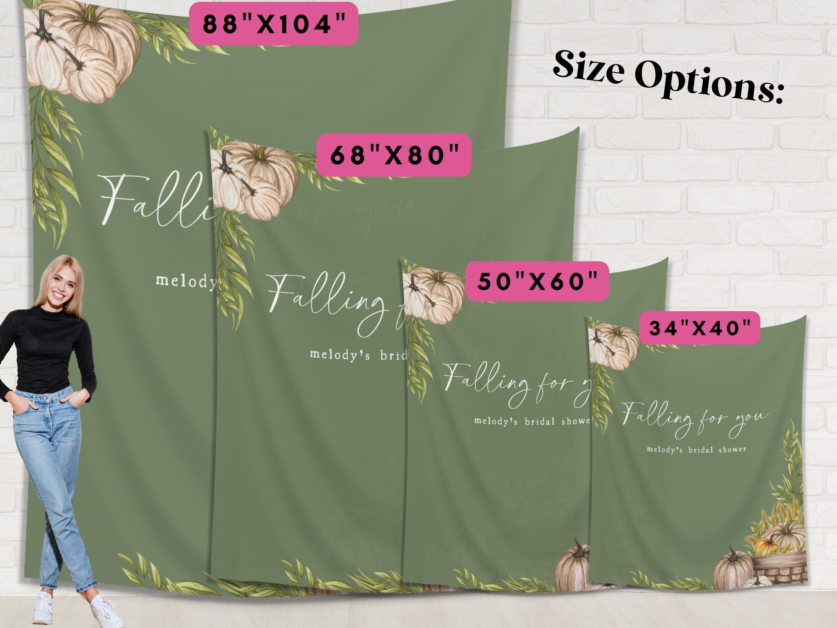 Falling for You Rustic Pumpkin Banner
