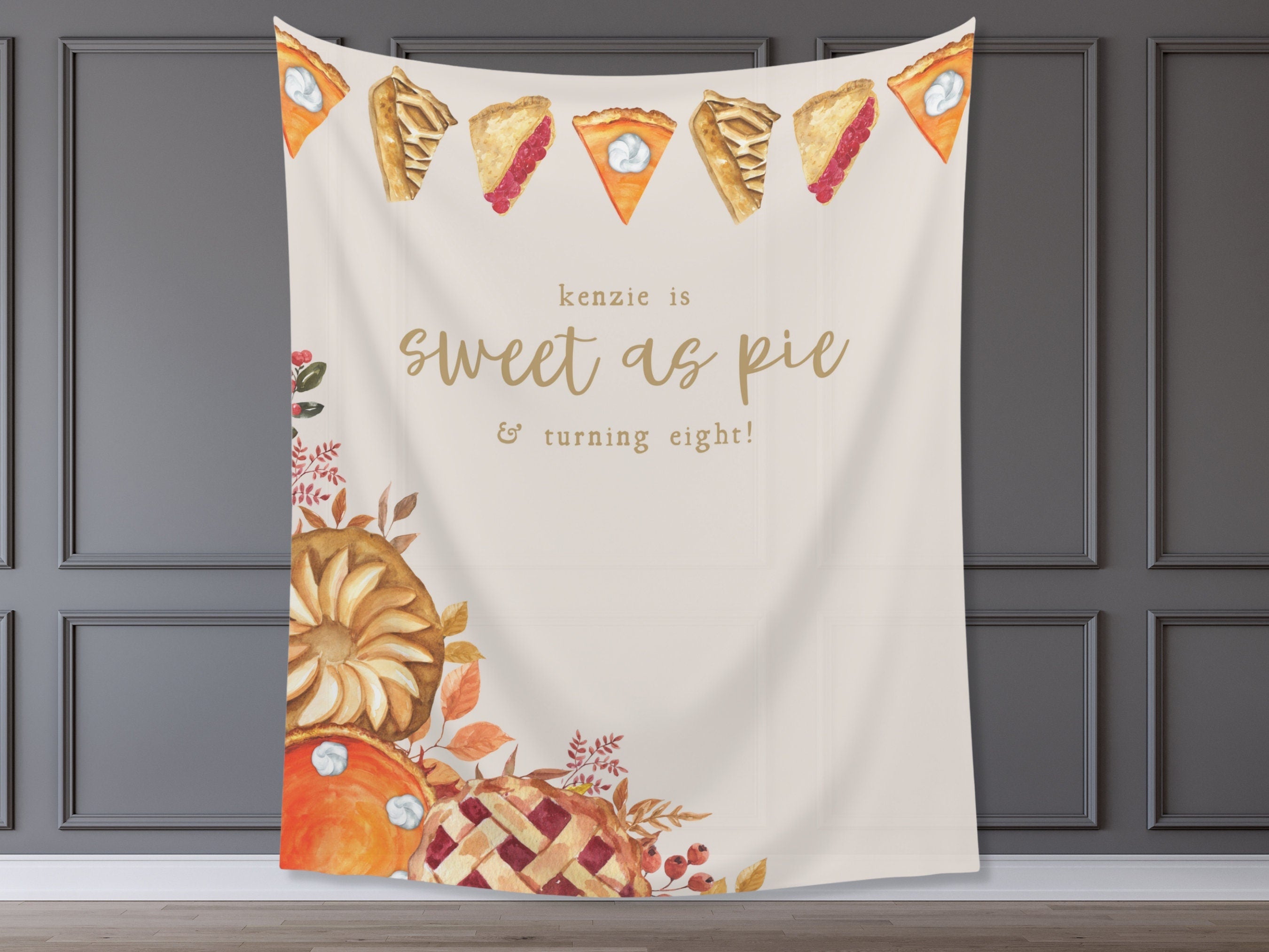 Sweet as Pie Birthday Custom Banner