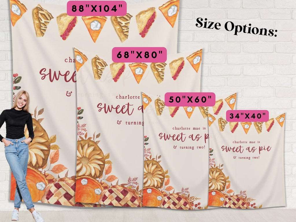 Sweet as Pie Birthday Custom Banner