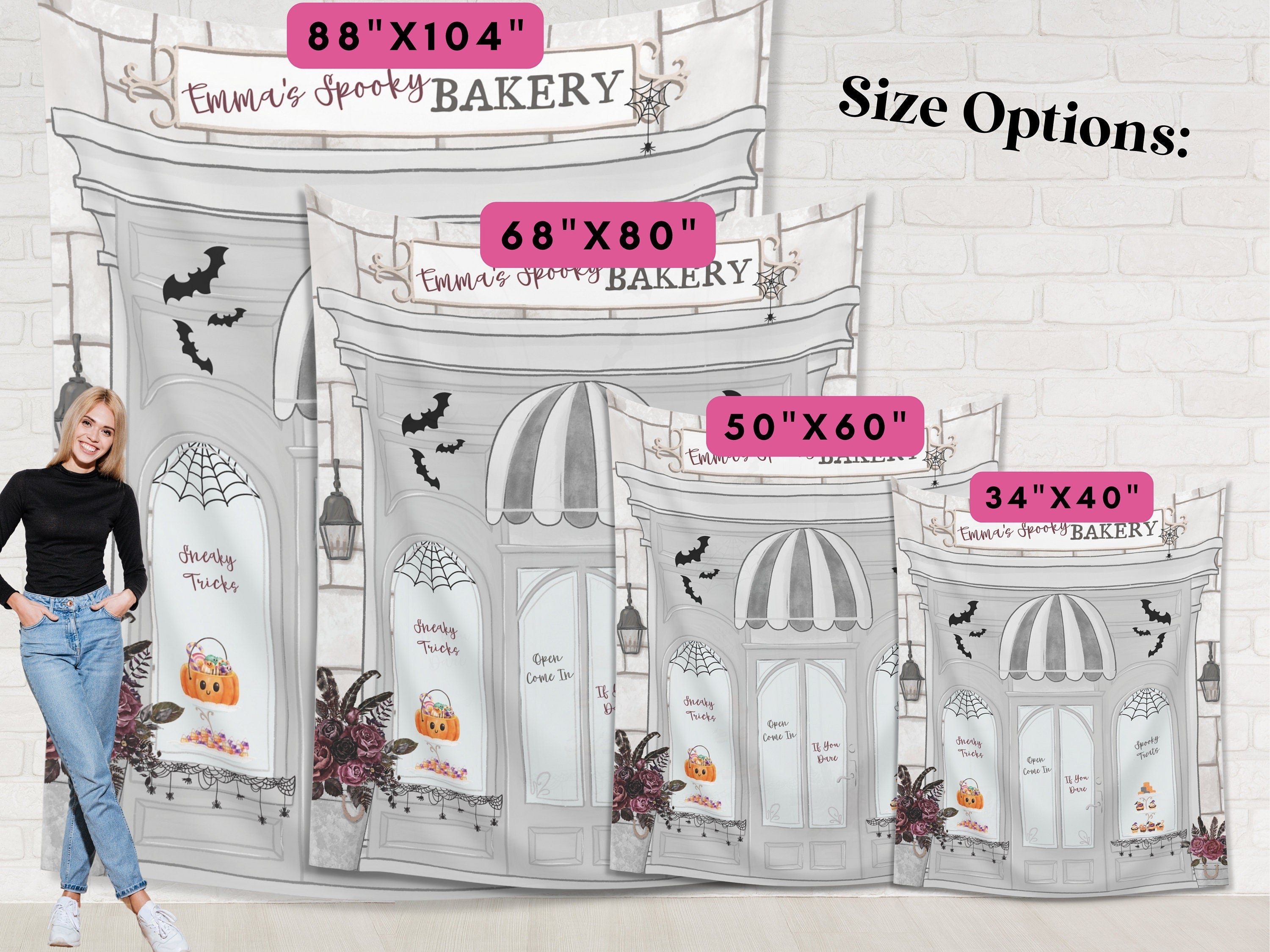 Spooky Halloween Bakery Custom Banner