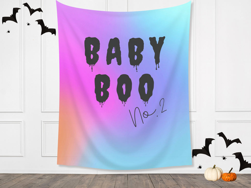 Baby Boo No. 2 Halloween Banner Backdrop