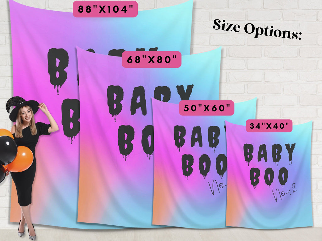 Baby Boo No. 2 Halloween Banner Backdrop