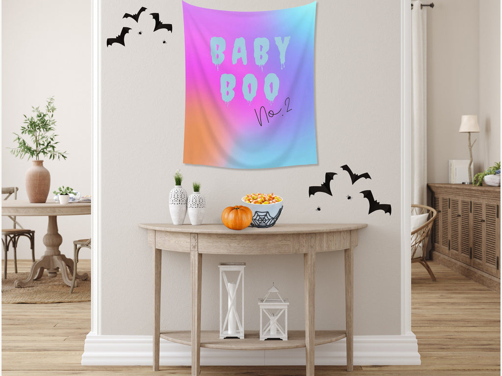 Baby Boo No. 2 Halloween Banner Backdrop