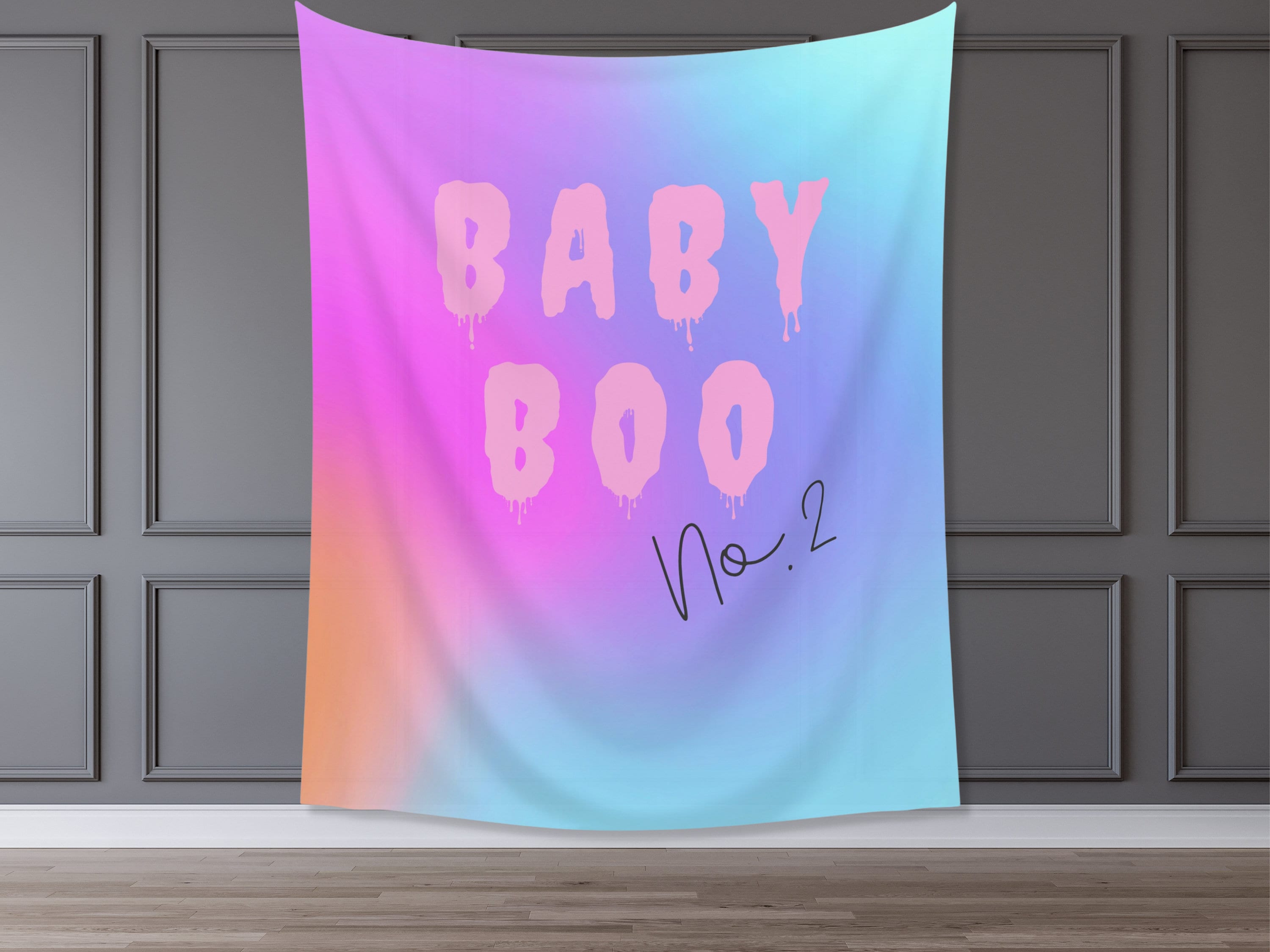Baby Boo No. 2 Halloween Banner Backdrop