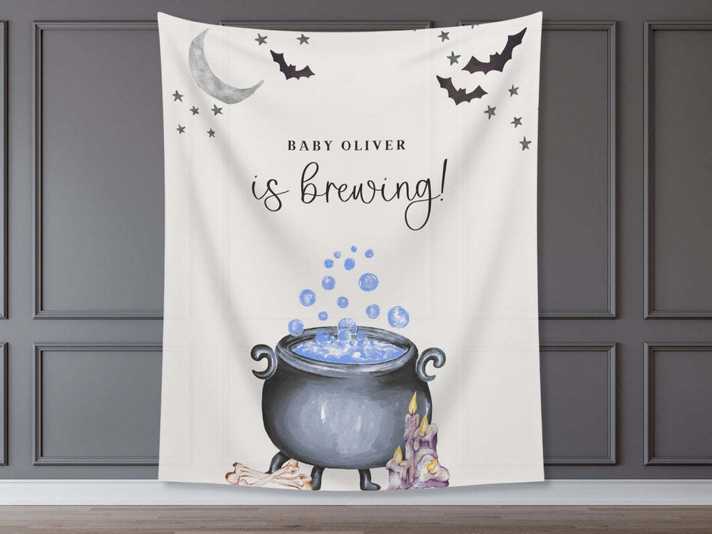 A Baby is Brewing Baby Shower Banner Backdrop