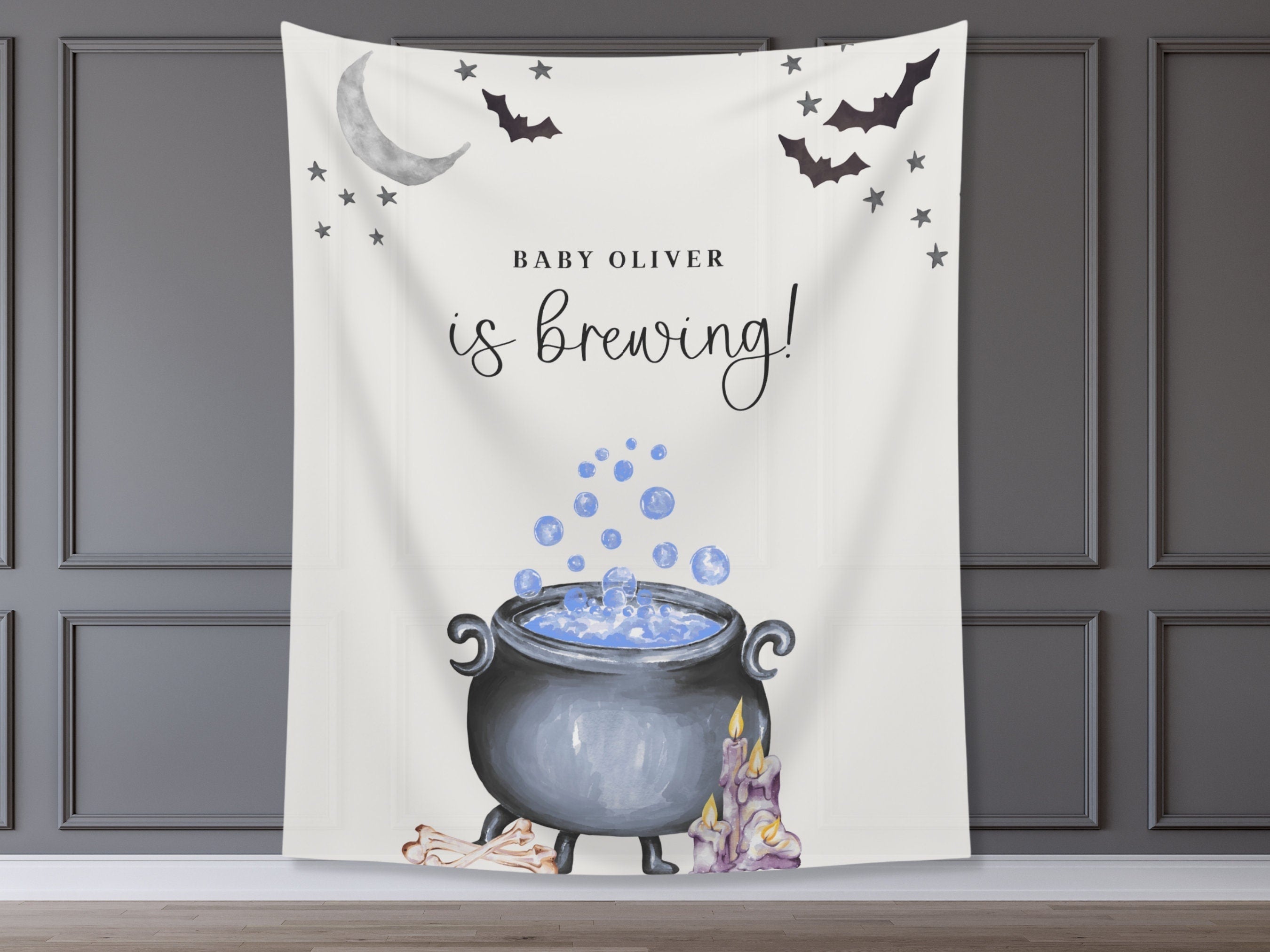 A Baby is Brewing Baby Shower Banner Backdrop