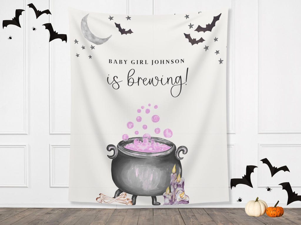 A Baby is Brewing Baby Shower Banner Backdrop