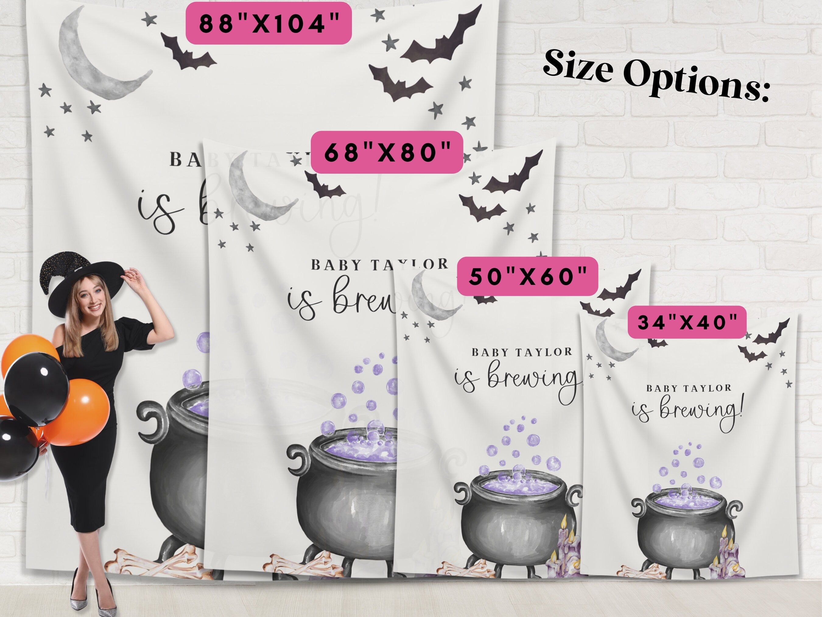 A Baby is Brewing Baby Shower Banner Backdrop