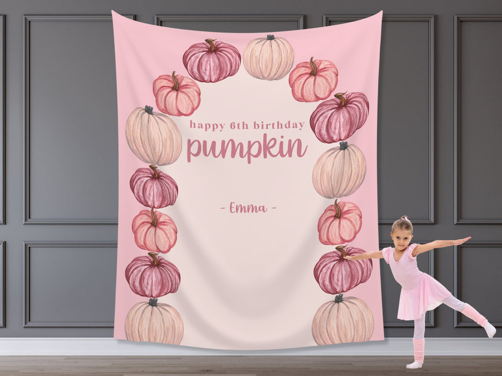 Pumpkin Arch Custom Banner Backdrop