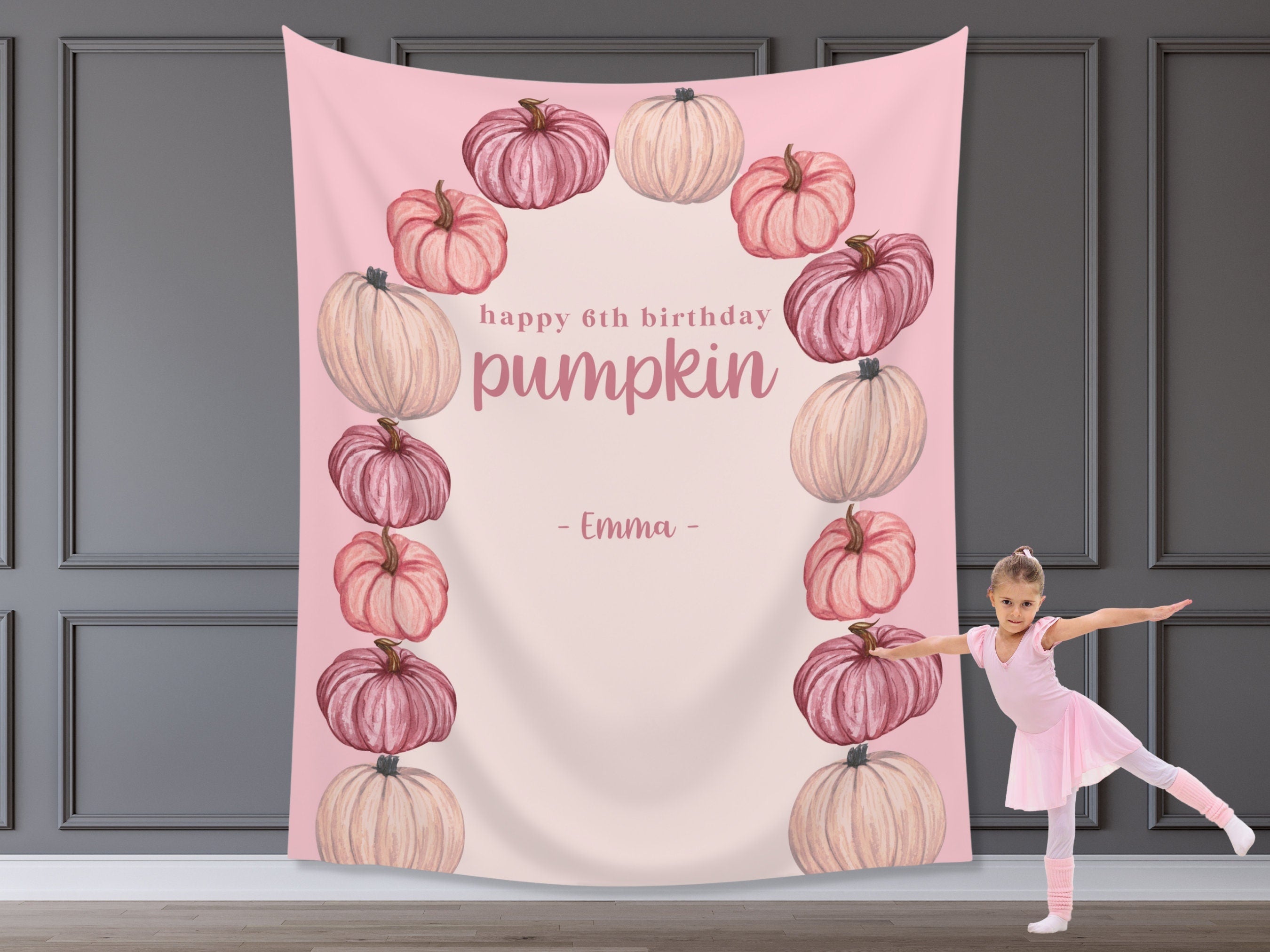 Pumpkin Arch Custom Banner Backdrop