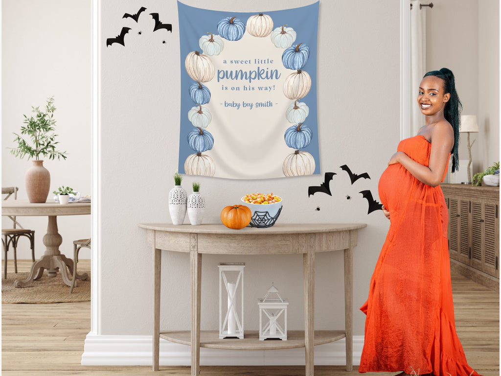Pumpkin Arch Custom Banner Backdrop