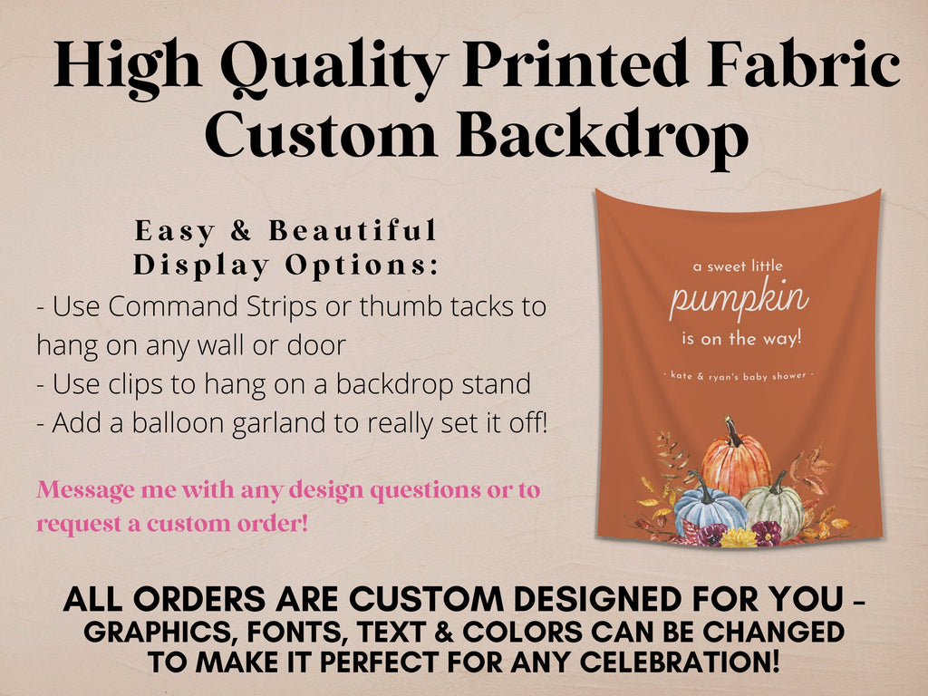 Colorful A Little Pumpkin Is On The Way Banner