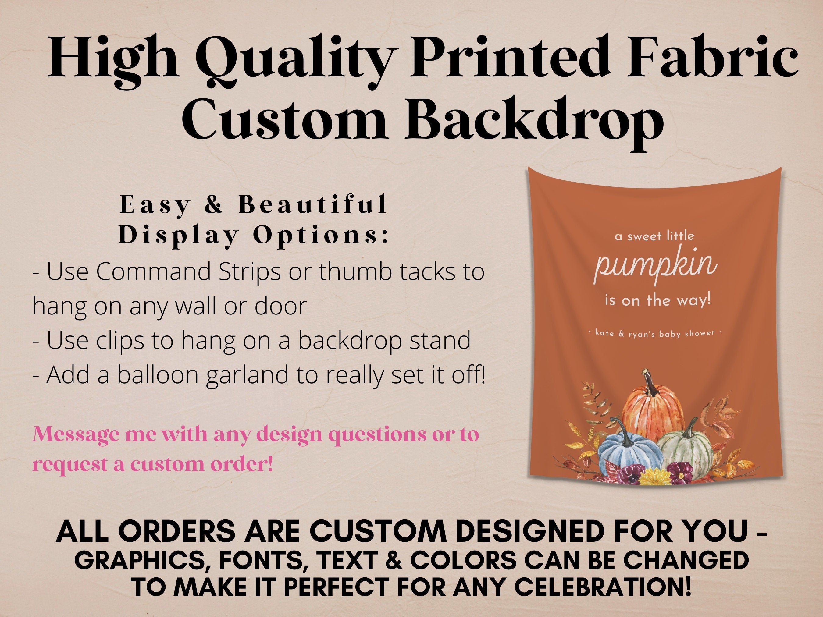 Colorful A Little Pumpkin Is On The Way Banner
