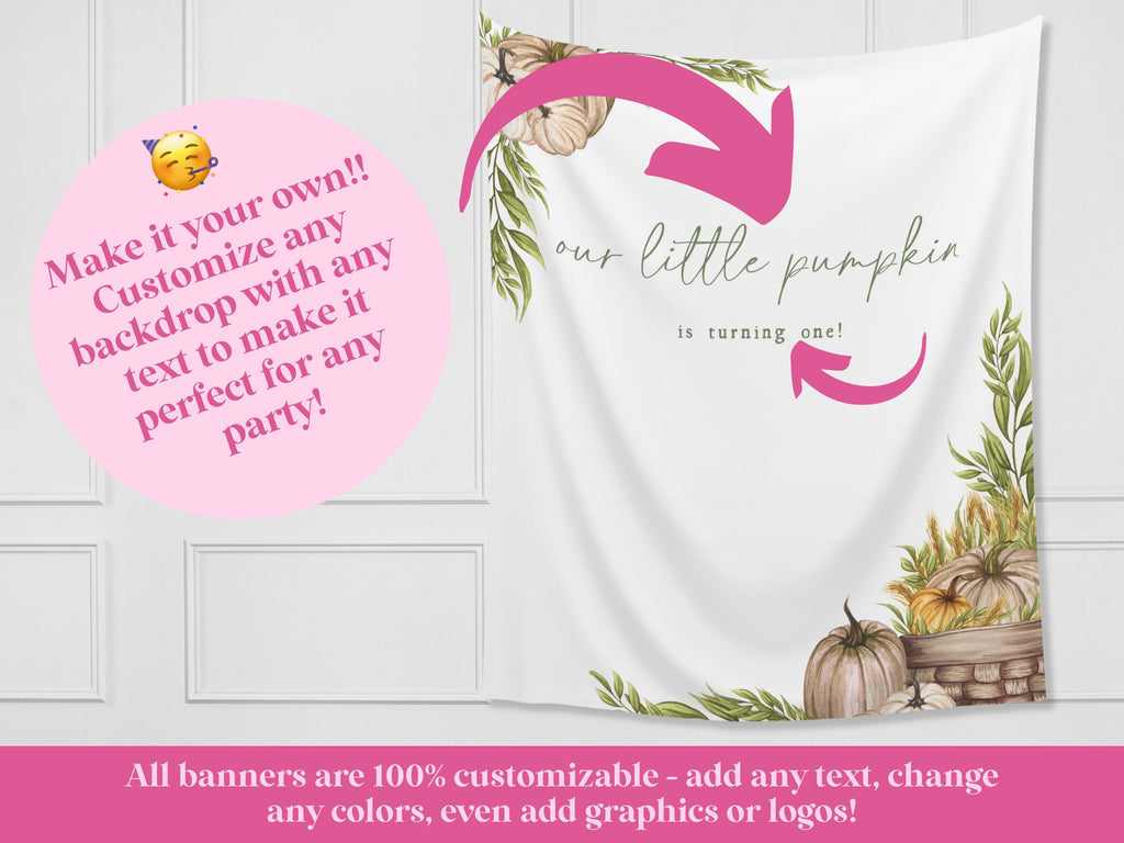 Falling for You Rustic Pumpkin Banner