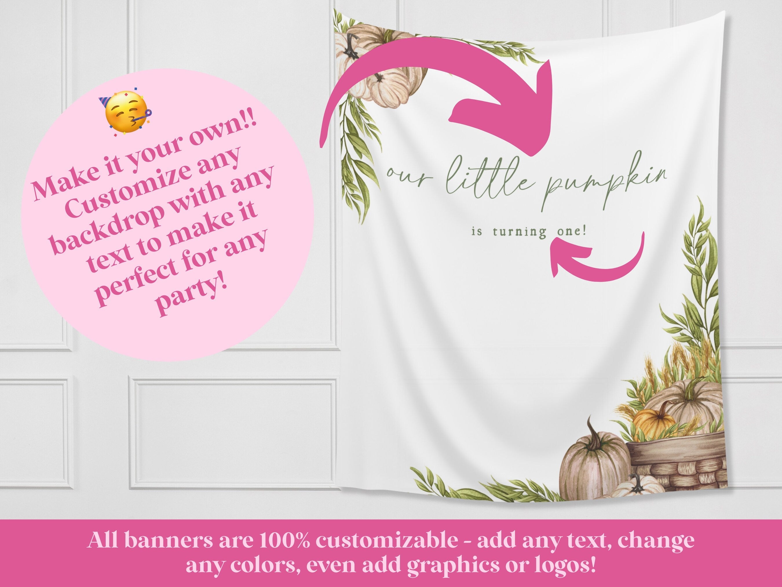 Falling for You Rustic Pumpkin Banner
