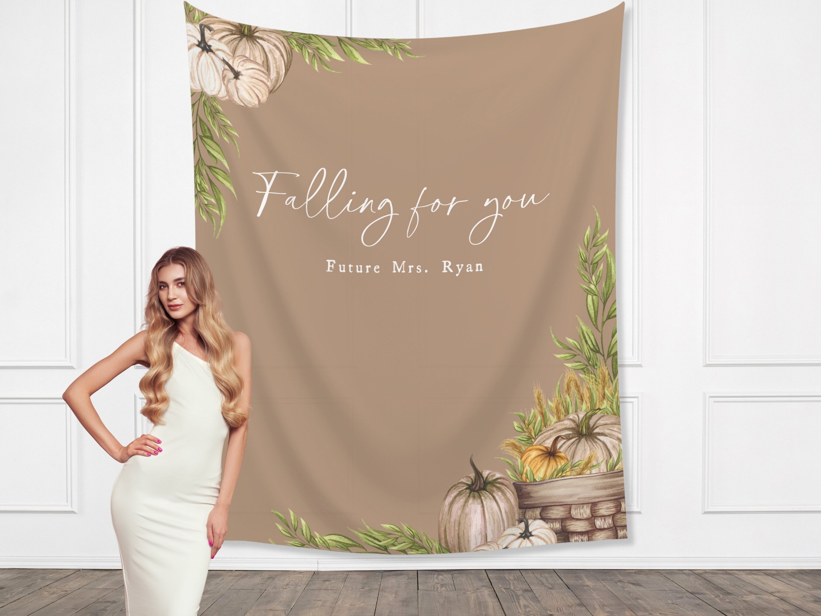 Falling for You Rustic Pumpkin Banner
