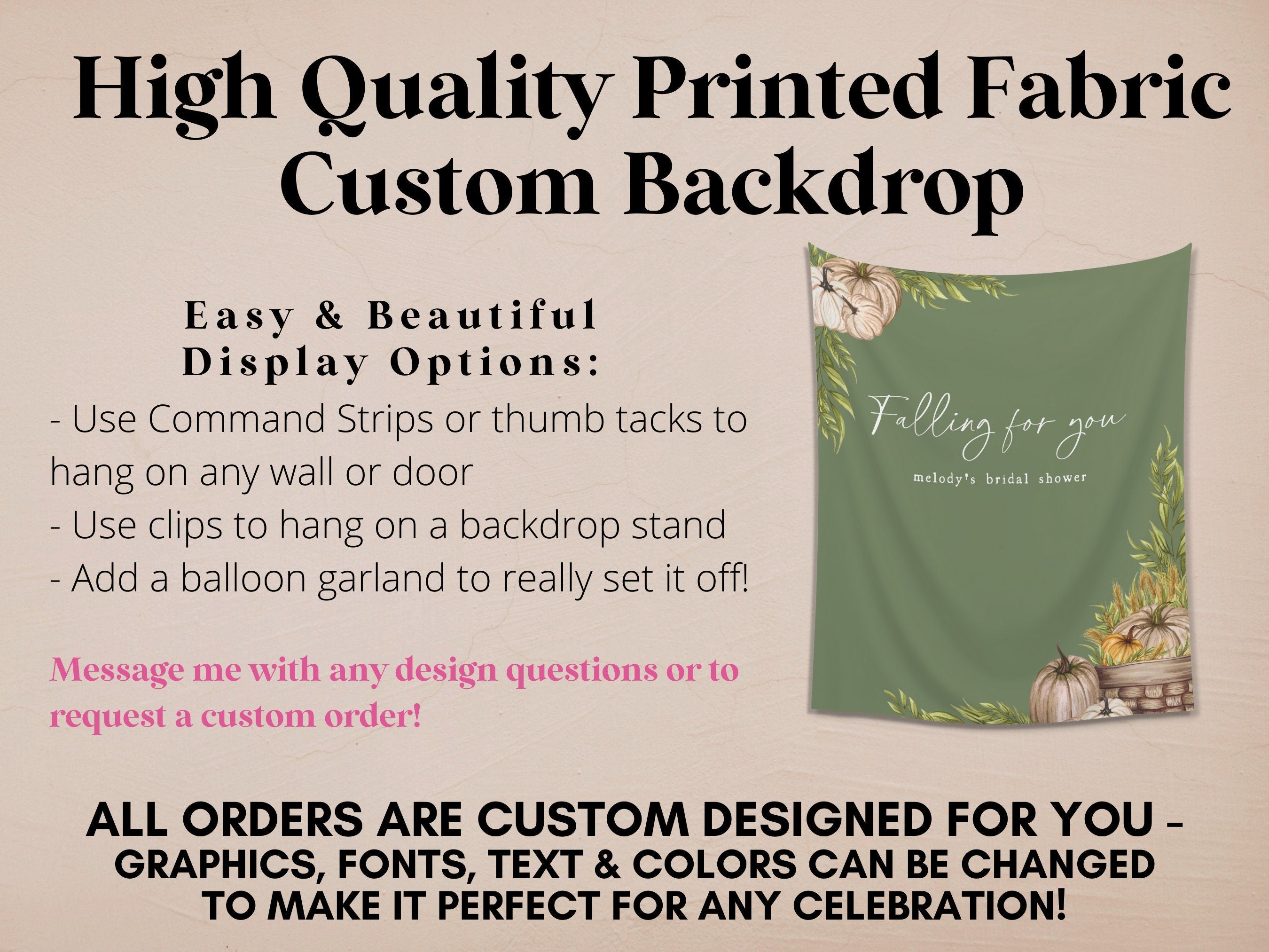 Falling for You Rustic Pumpkin Banner
