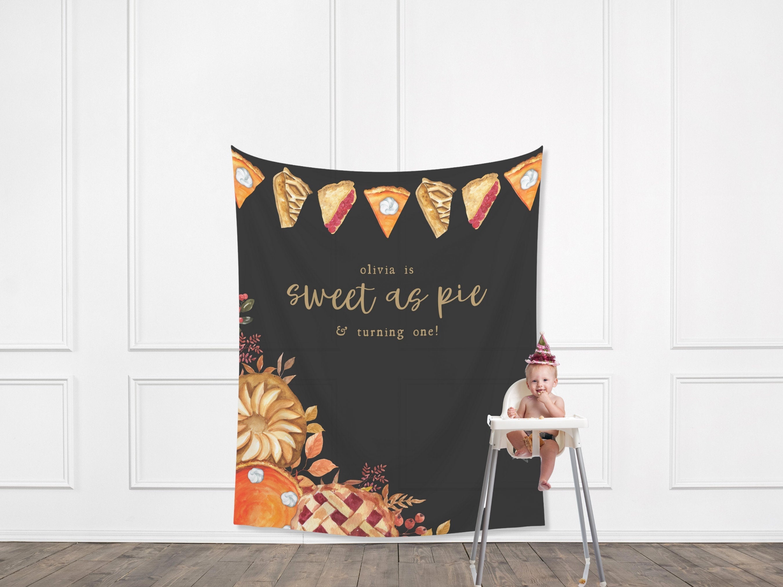 Sweet as Pie Birthday Custom Banner