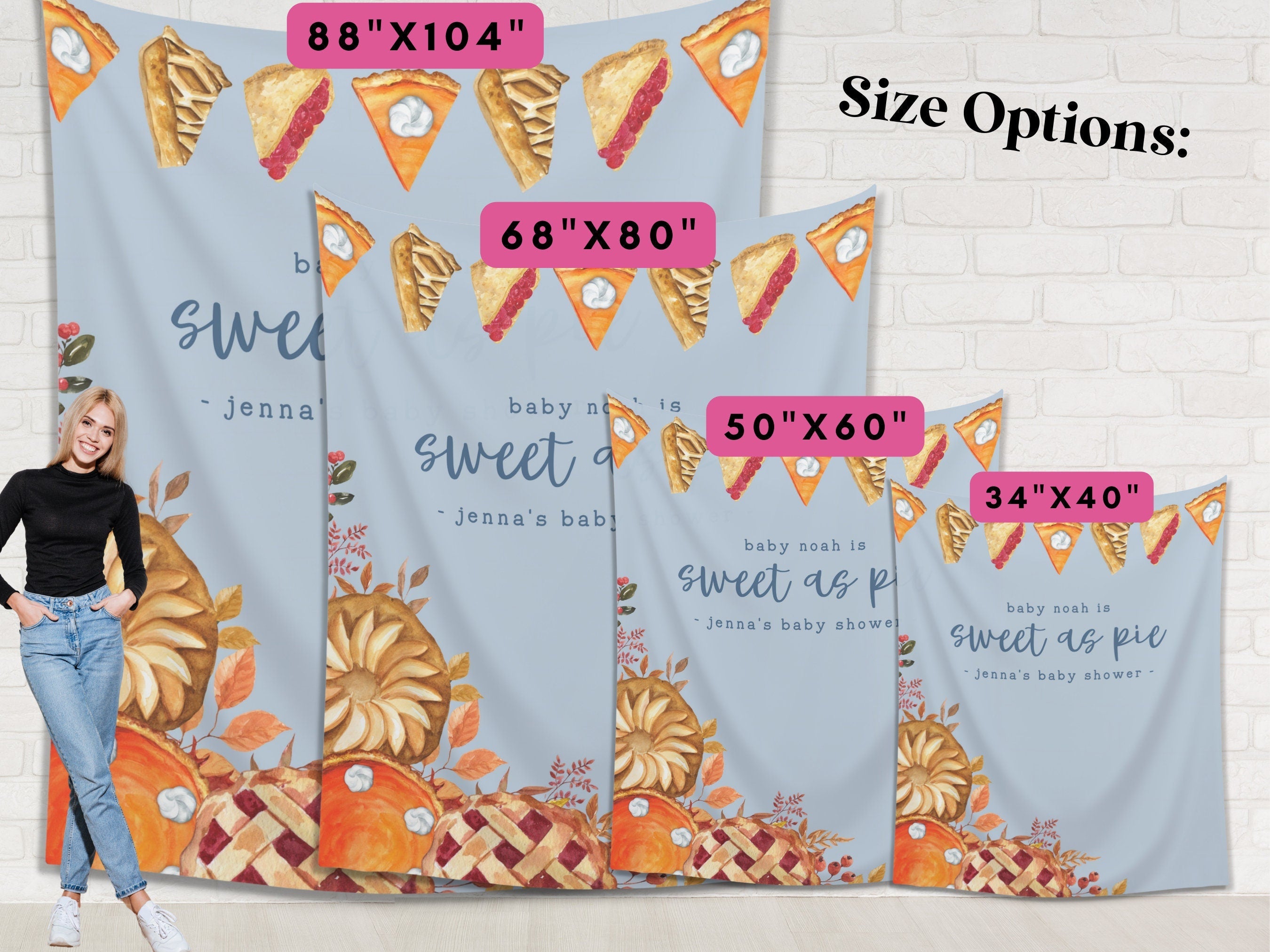 Sweet as Pie Baby Shower Banner