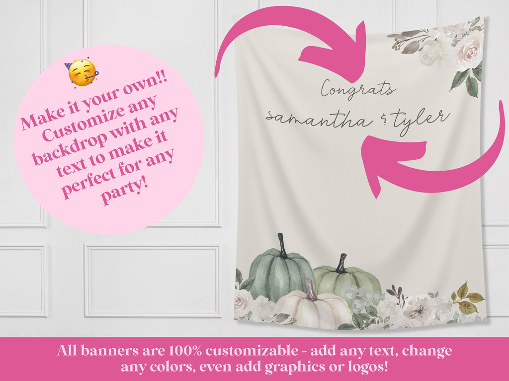 A Little Pumpkin is On The Way Fall Baby Shower Banner