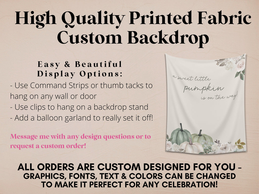 A Little Pumpkin is On The Way Fall Baby Shower Banner