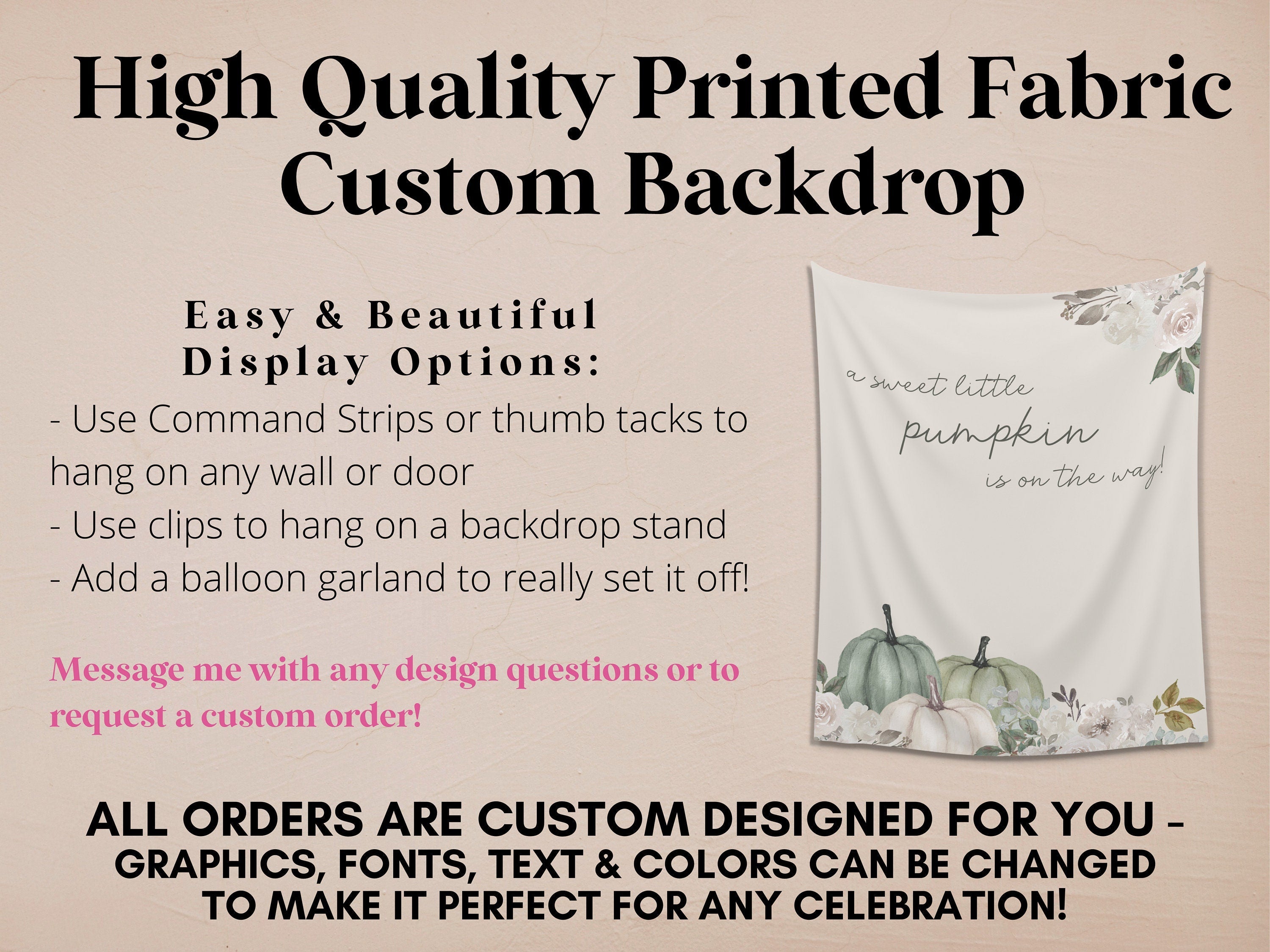 A Little Pumpkin is On The Way Fall Baby Shower Banner