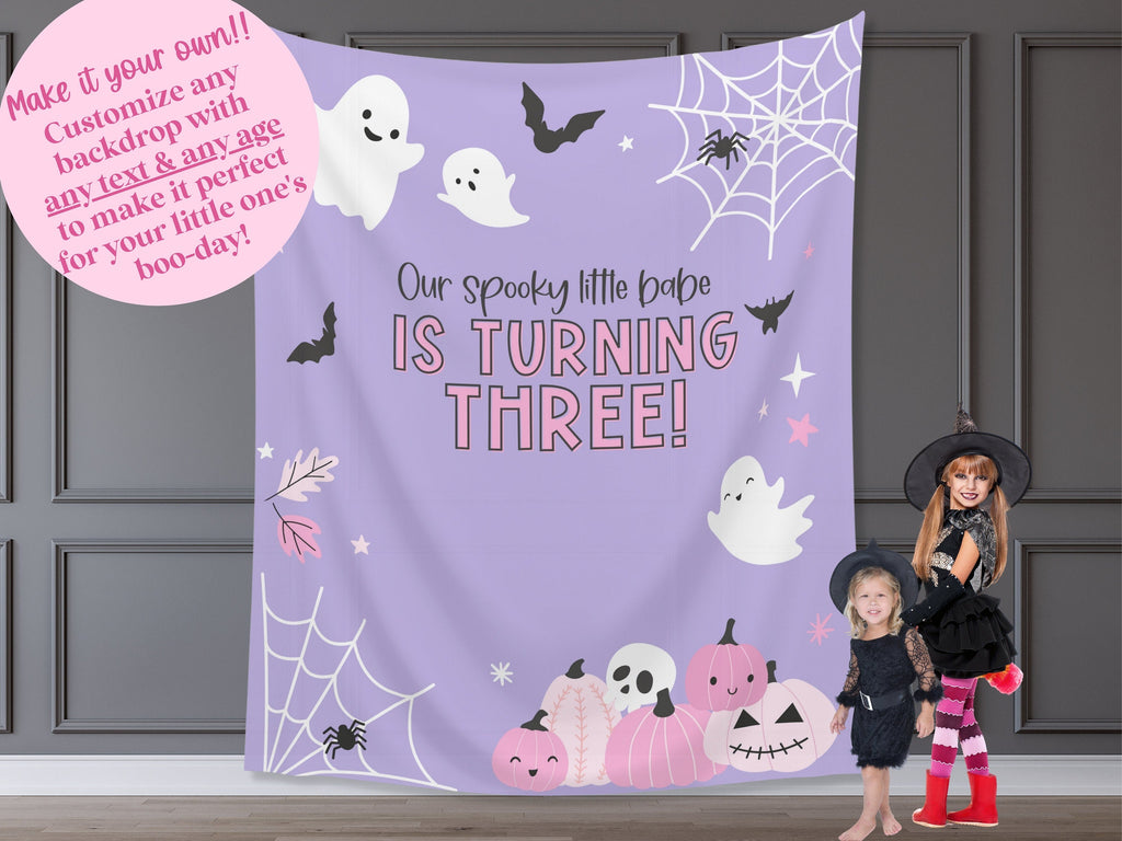 Spooky ONE Halloween Birthday Party Banner