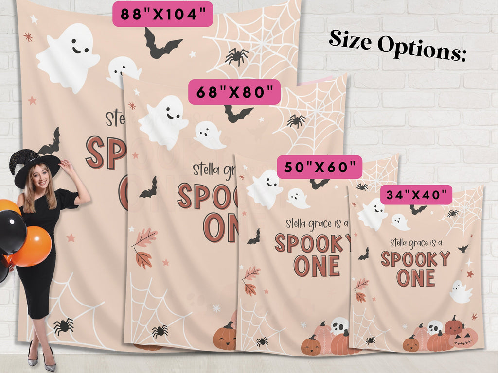 Spooky ONE Halloween Birthday Party Banner
