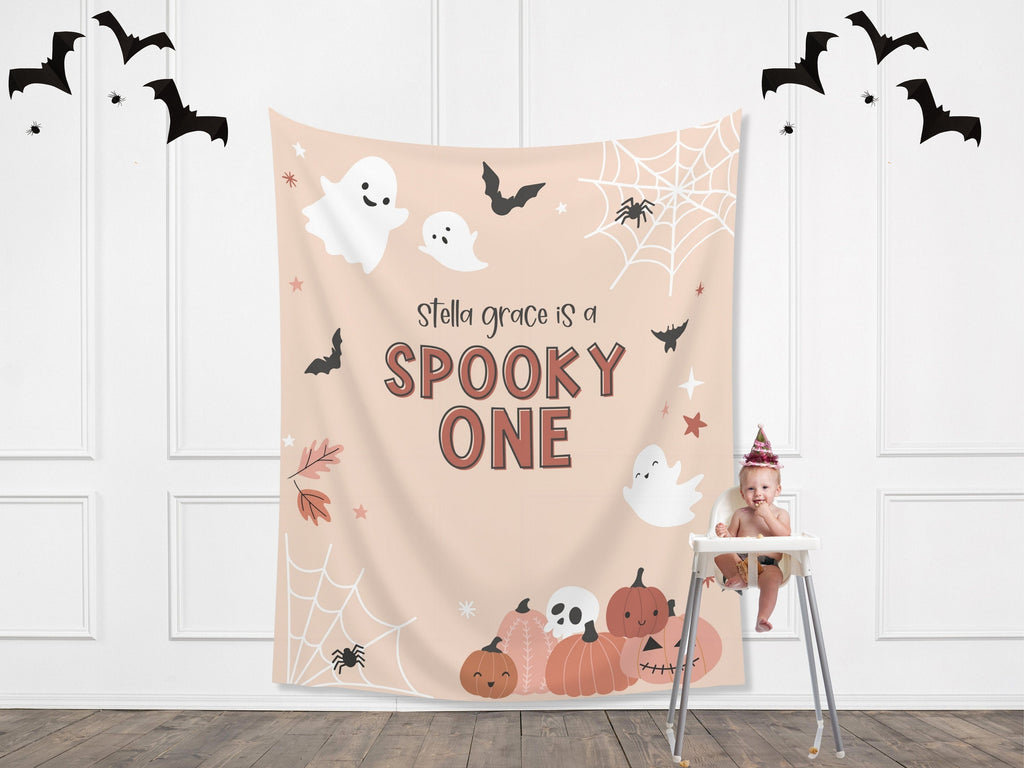 Spooky ONE Halloween Birthday Party Banner