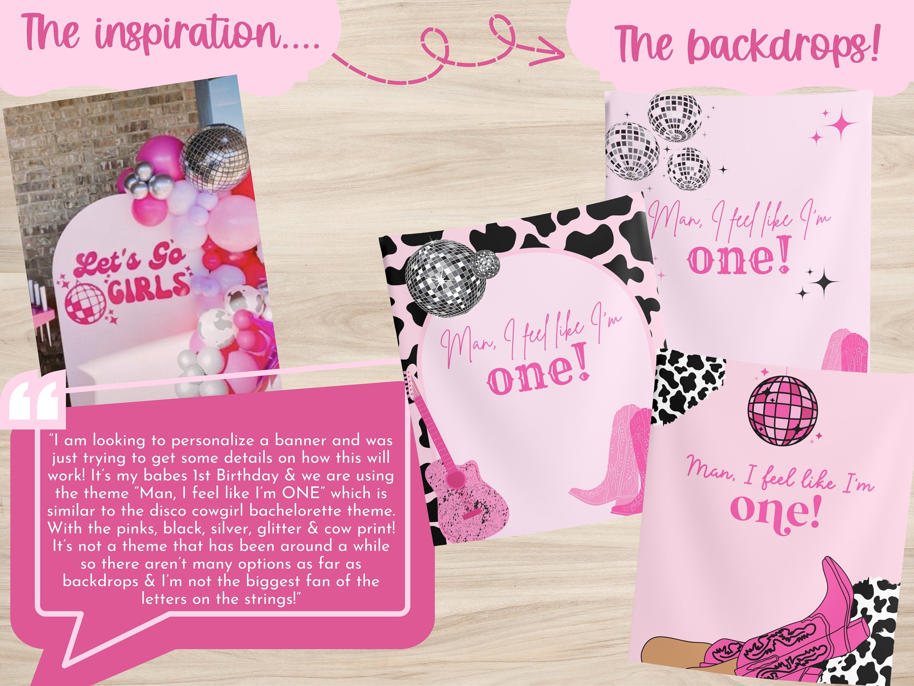 Custom Hand-Designed Just For You Banner Backdrop