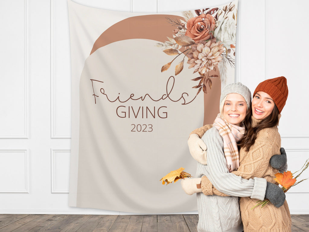 Thanksgiving Boho Arch Fall Floral Banner