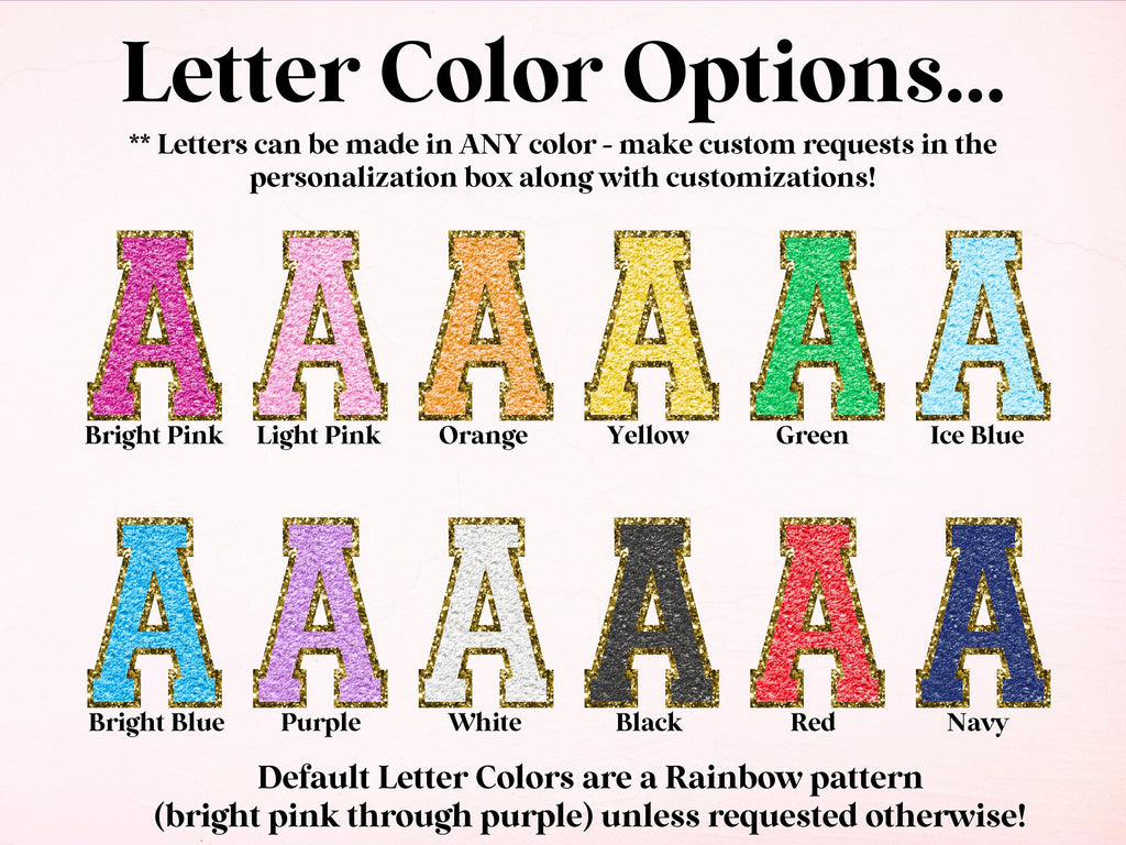 Preppy Patch Glitter Letter Custom Party Banner Backdrop