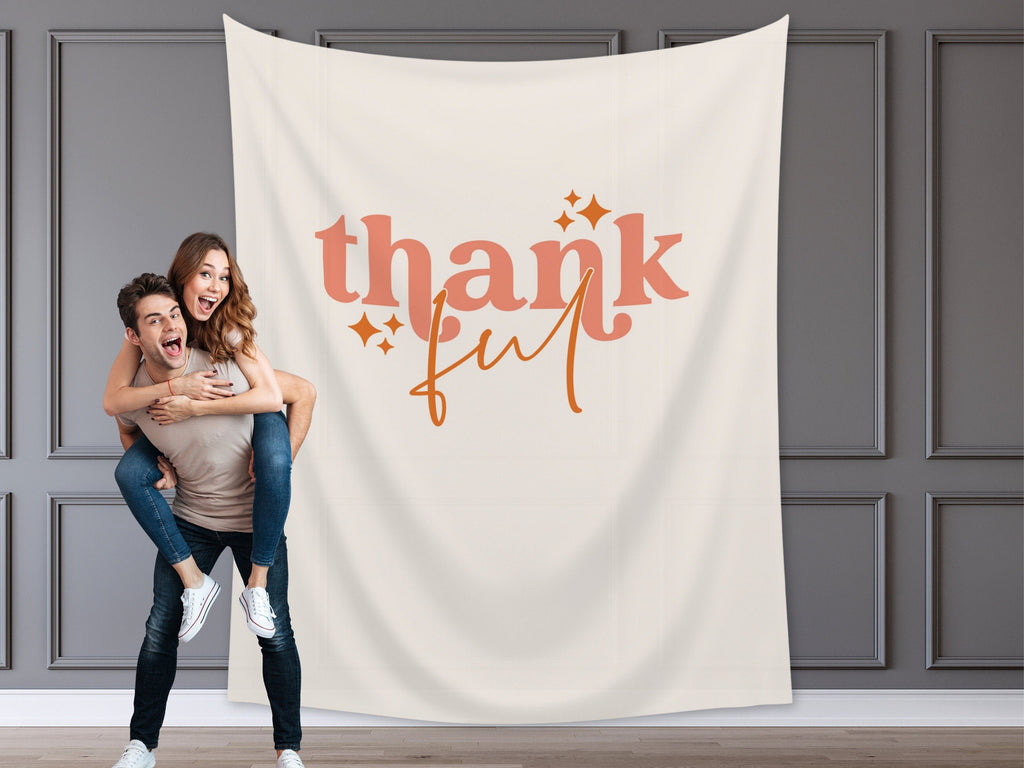 Retro Thankful Custom Thanksgiving Banner
