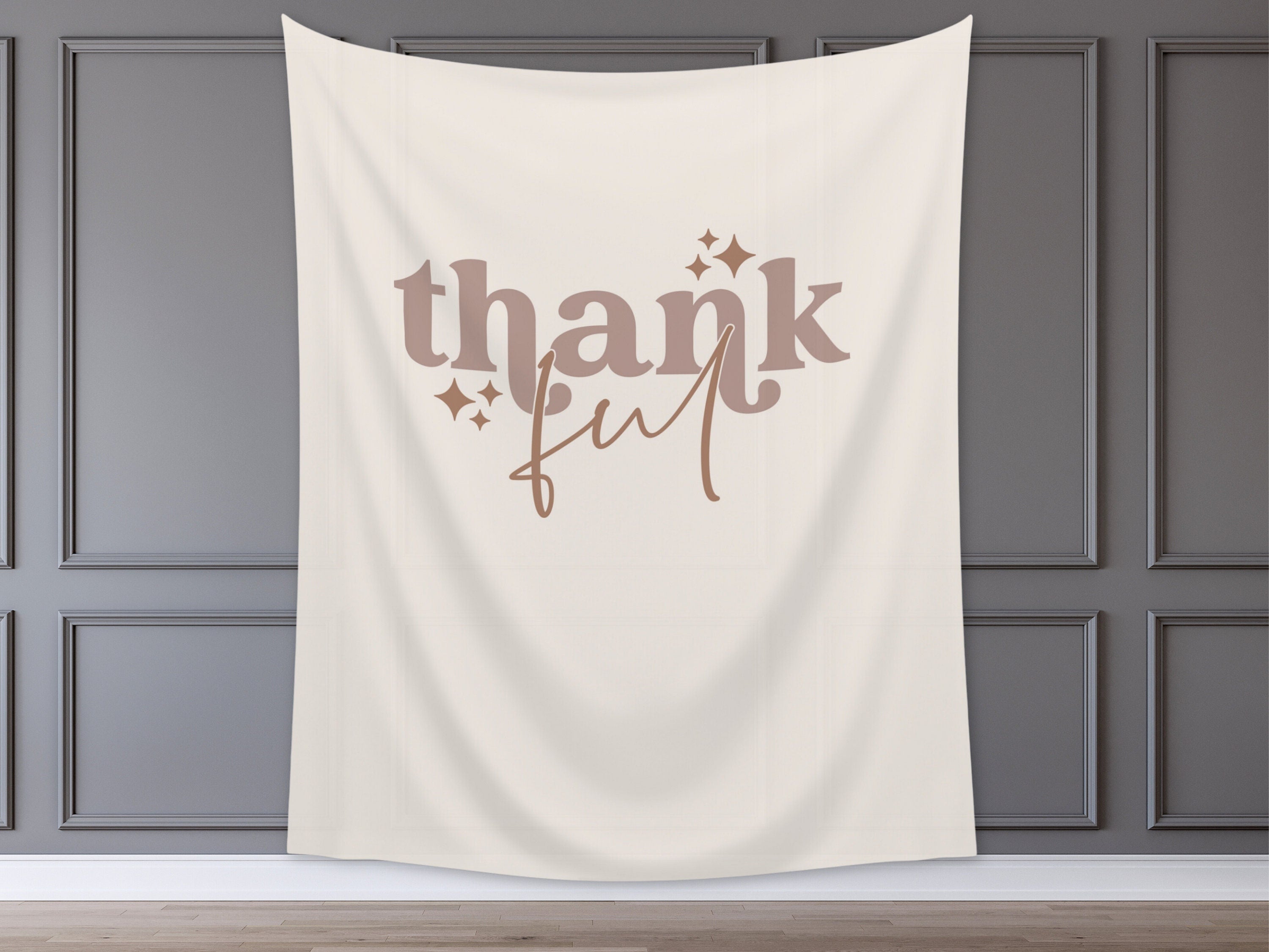 Retro Thankful Custom Thanksgiving Banner