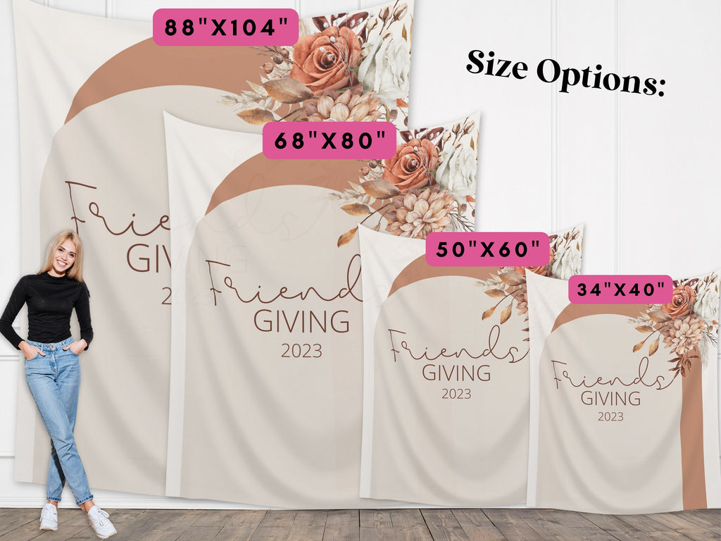 Thanksgiving Boho Arch Fall Floral Banner