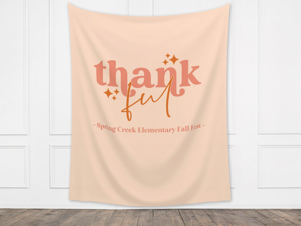 Retro Thankful Custom Thanksgiving Banner