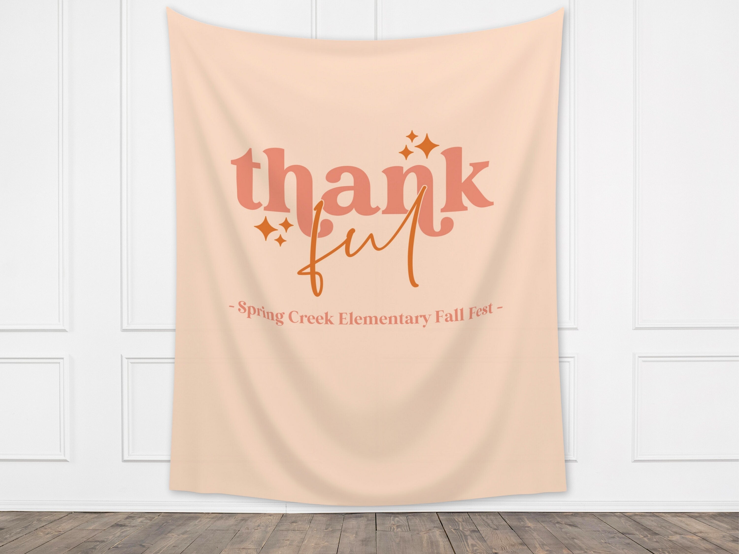 Retro Thankful Custom Thanksgiving Banner