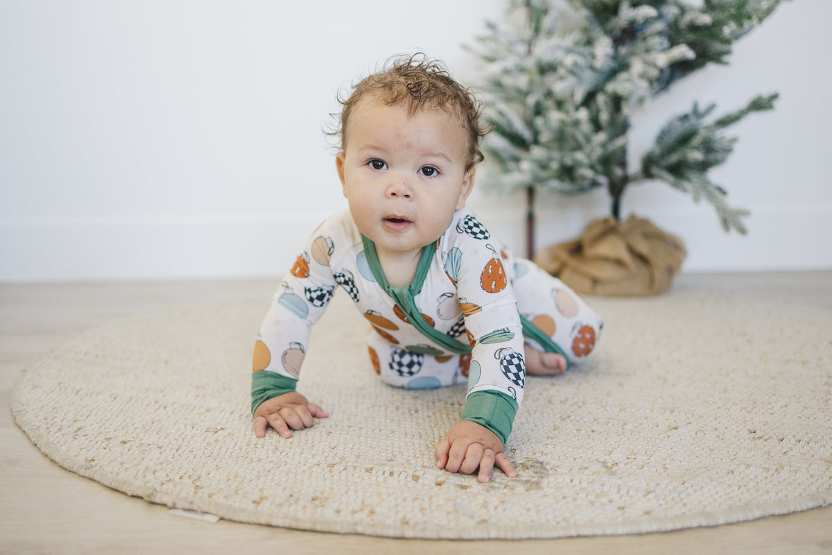 Christmas Ornament Bamboo Zippy Romper *Newborn & 0/3m left